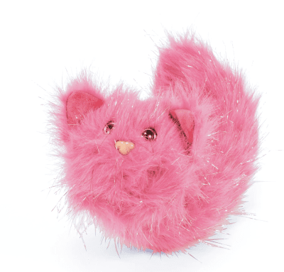 1392 Pastel Fluffy Kitty Critter Tail Covers - Pink Sparkle - Tinas Figure Skating Shop