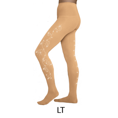 Crystal Swirl kristallstrumpbyxa med fot