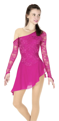 220 Bare Shoulder Dress Deep Pink