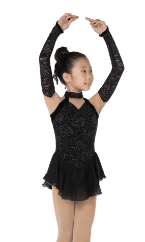 627 Opera Gloves Dress – Jet Black