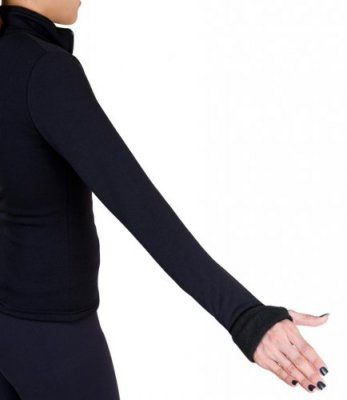 Svart fleecefodrad jacka