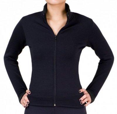 Svart fleecefodrad jacka